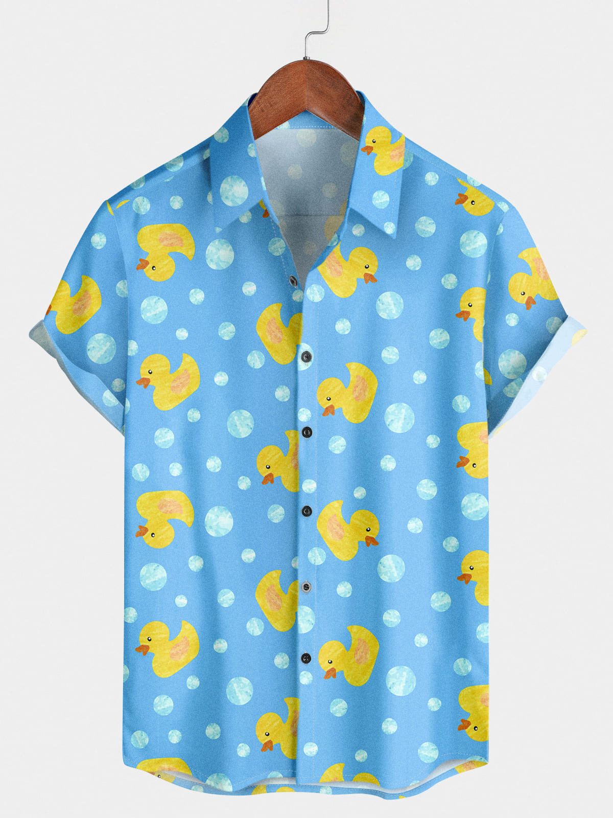 Chemise à manches courtes à imprimé canard pour hommes