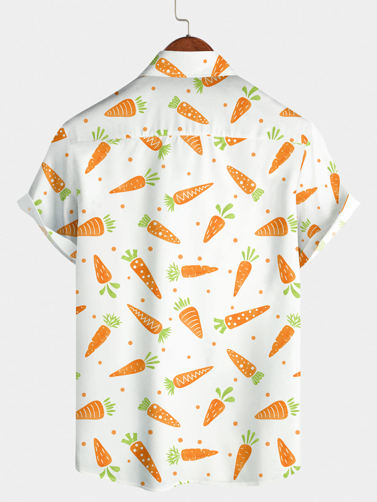 Chemise à manches courtes à imprimé carotte pour homme