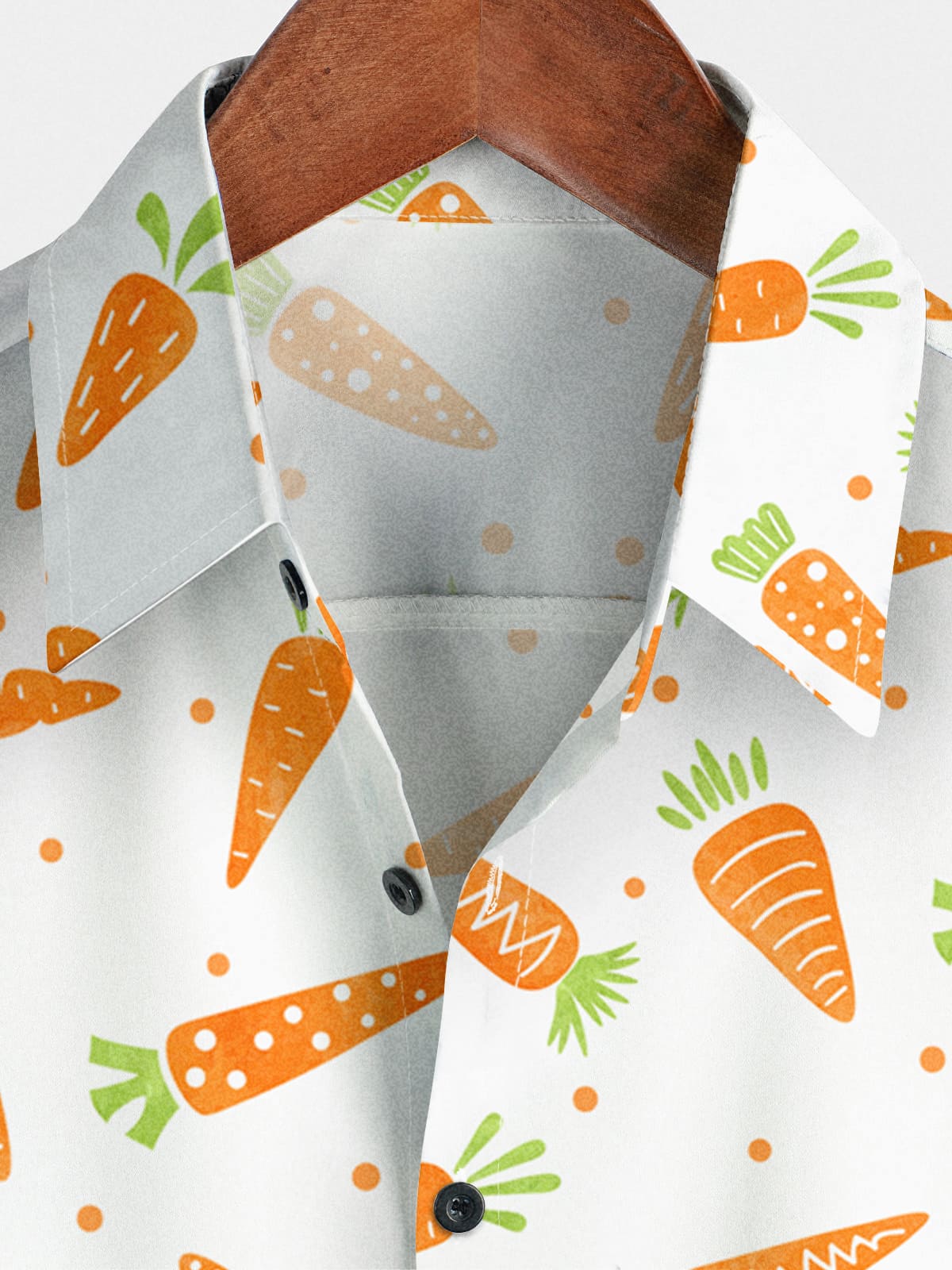 Chemise à manches courtes à imprimé carotte pour homme