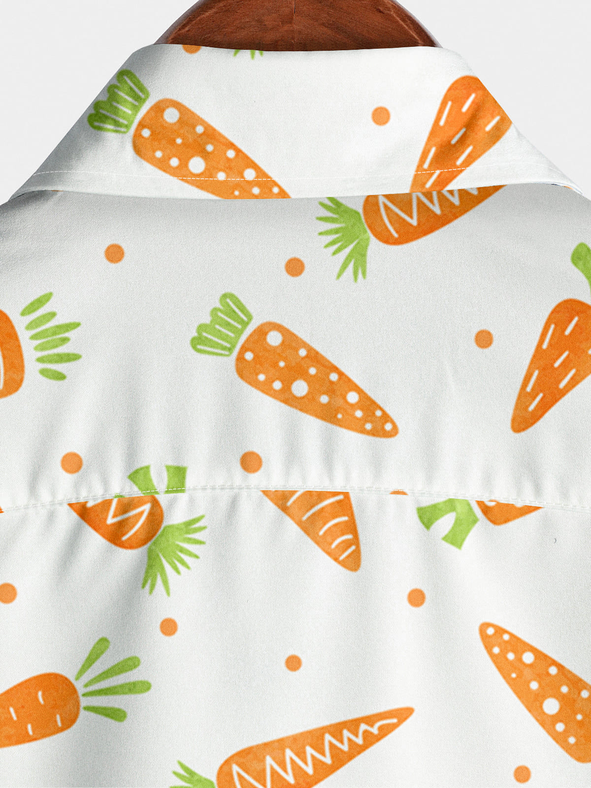 Chemise à manches courtes à imprimé carotte pour homme