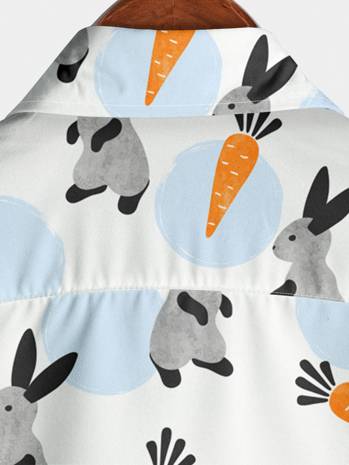 Chemise à manches courtes à imprimé lapin pour hommes