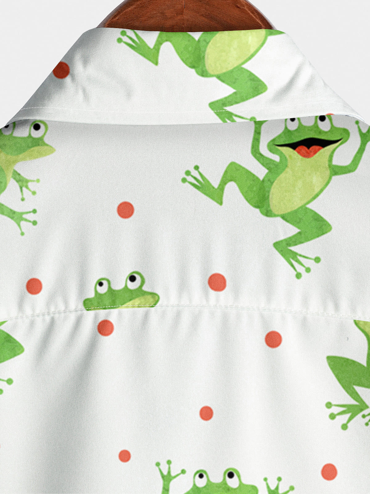Chemise à manches courtes à imprimé grenouille pour hommes