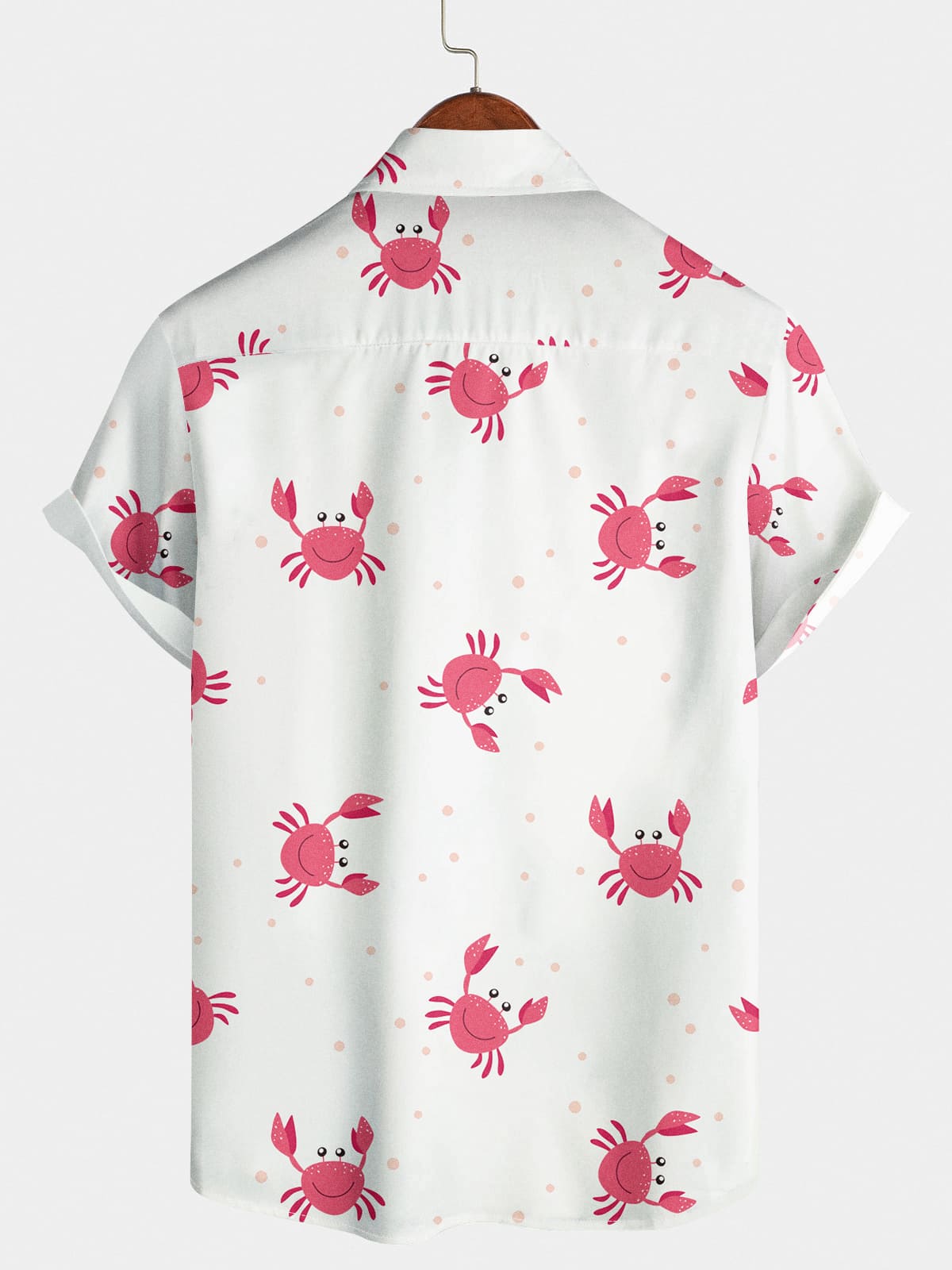 Chemise à manches courtes à imprimé crabe pour hommes