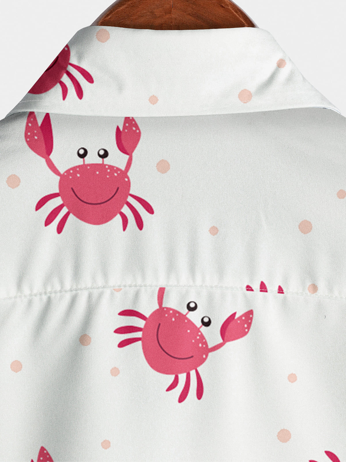 Chemise à manches courtes à imprimé crabe pour hommes