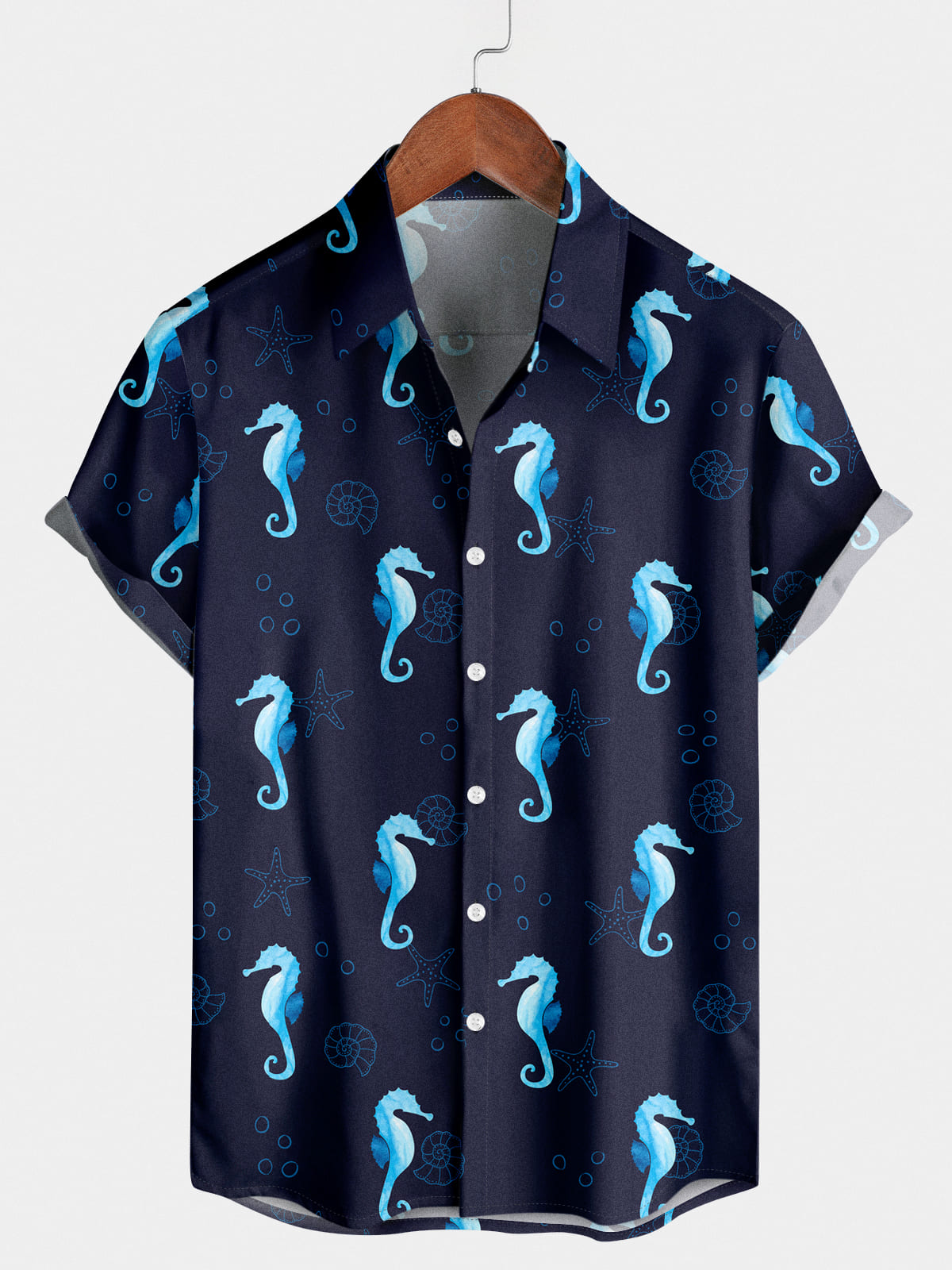 Chemise à manches courtes Hippocampus japonicus pour hommes