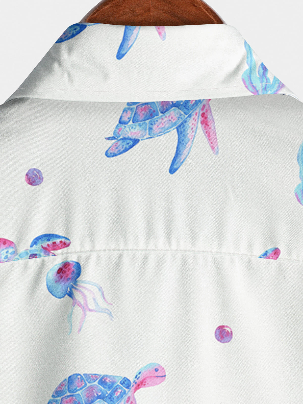 Chemise à manches courtes à imprimé tortue pour hommes