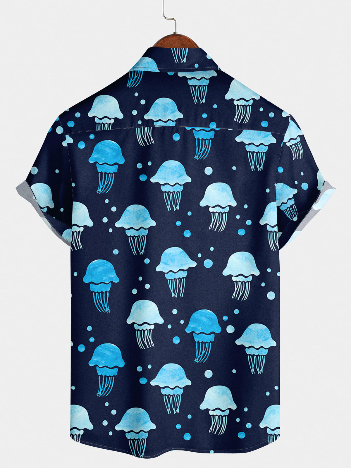 Chemise à manches courtes à imprimé méduses pour hommes