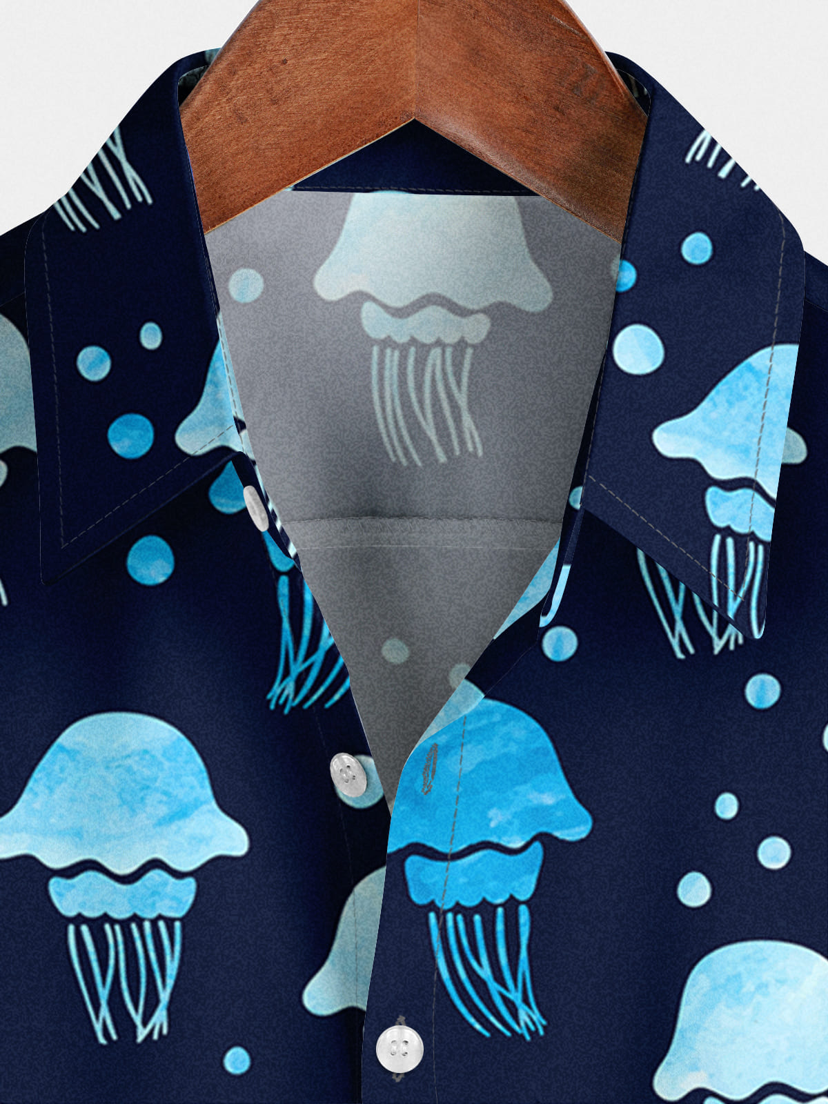 Chemise à manches courtes à imprimé méduses pour hommes