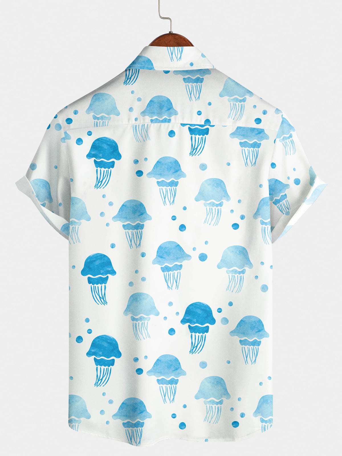 Chemise à manches courtes à imprimé méduses pour hommes
