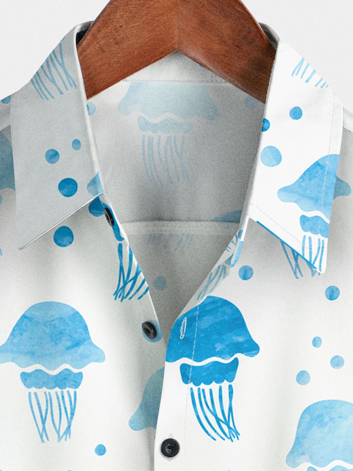 Chemise à manches courtes à imprimé méduses pour hommes