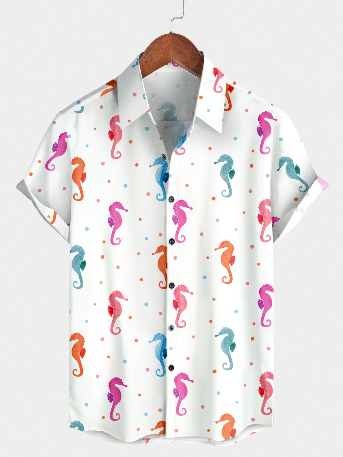 Chemise à manches courtes Hippocampus japonicus pour hommes