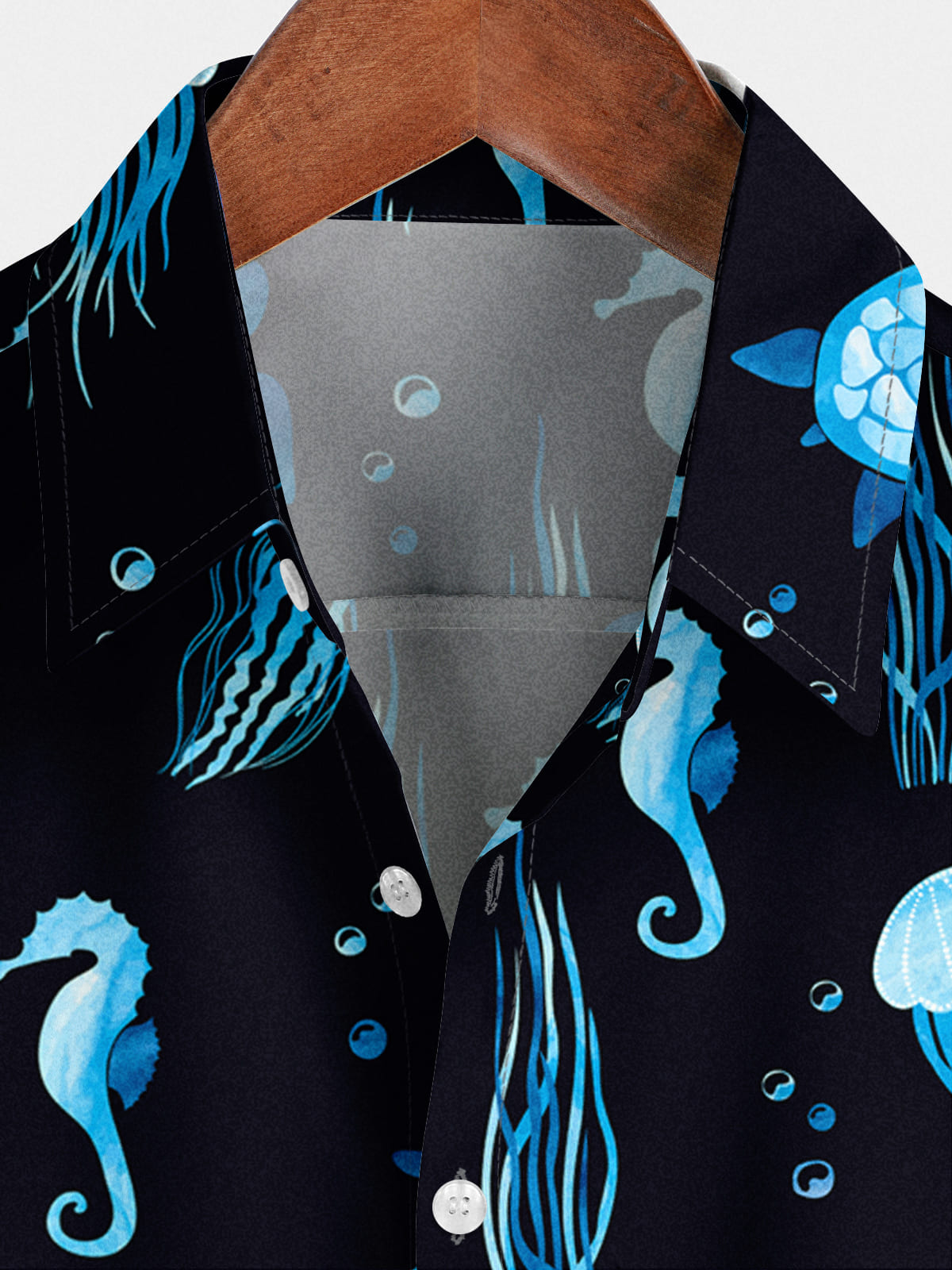 Chemise à manches courtes à imprimé méduses pour hommes