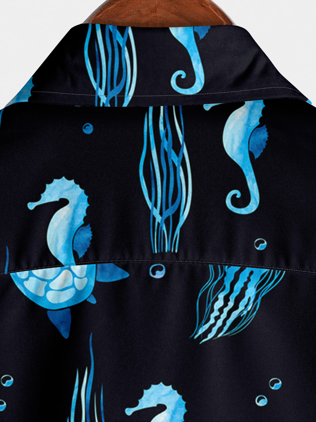 Camicia da uomo a maniche corte con stampa di meduse