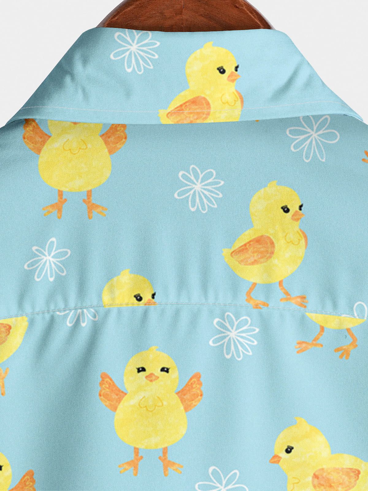 Chemise à manches courtes à imprimé poussins pour hommes