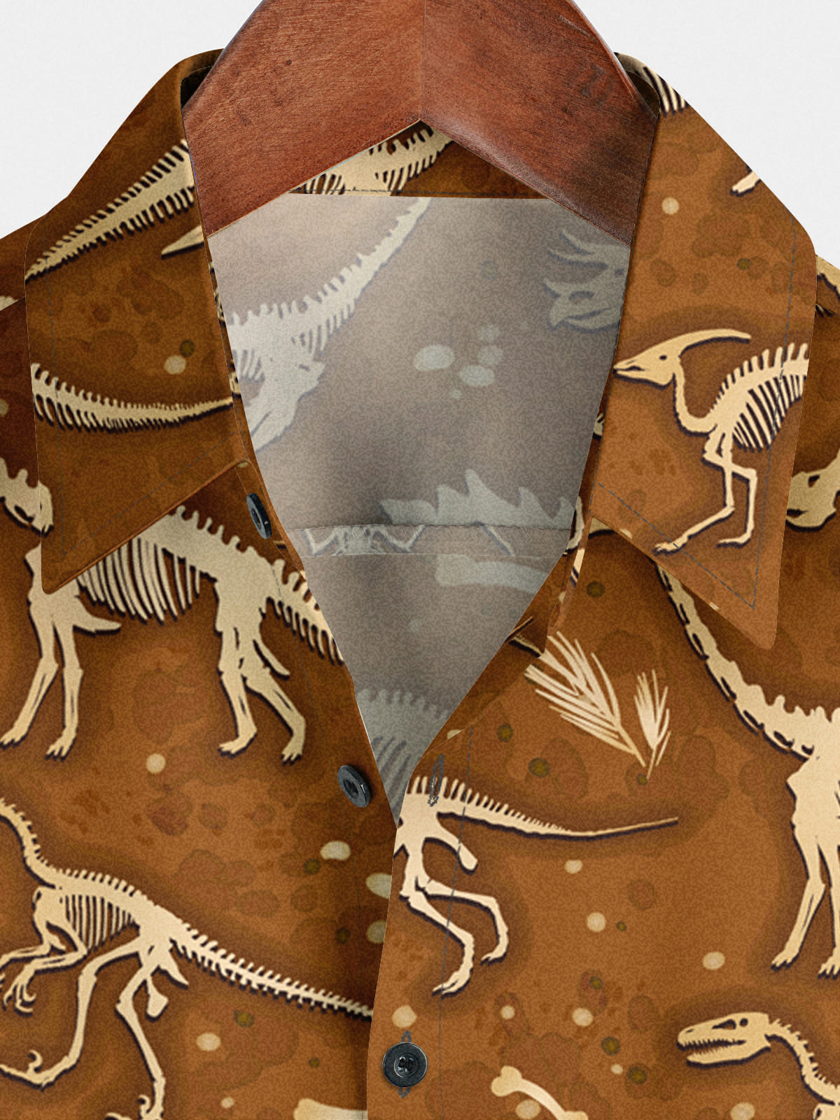 Chemise à manches courtes fossile de dinosaure pour homme