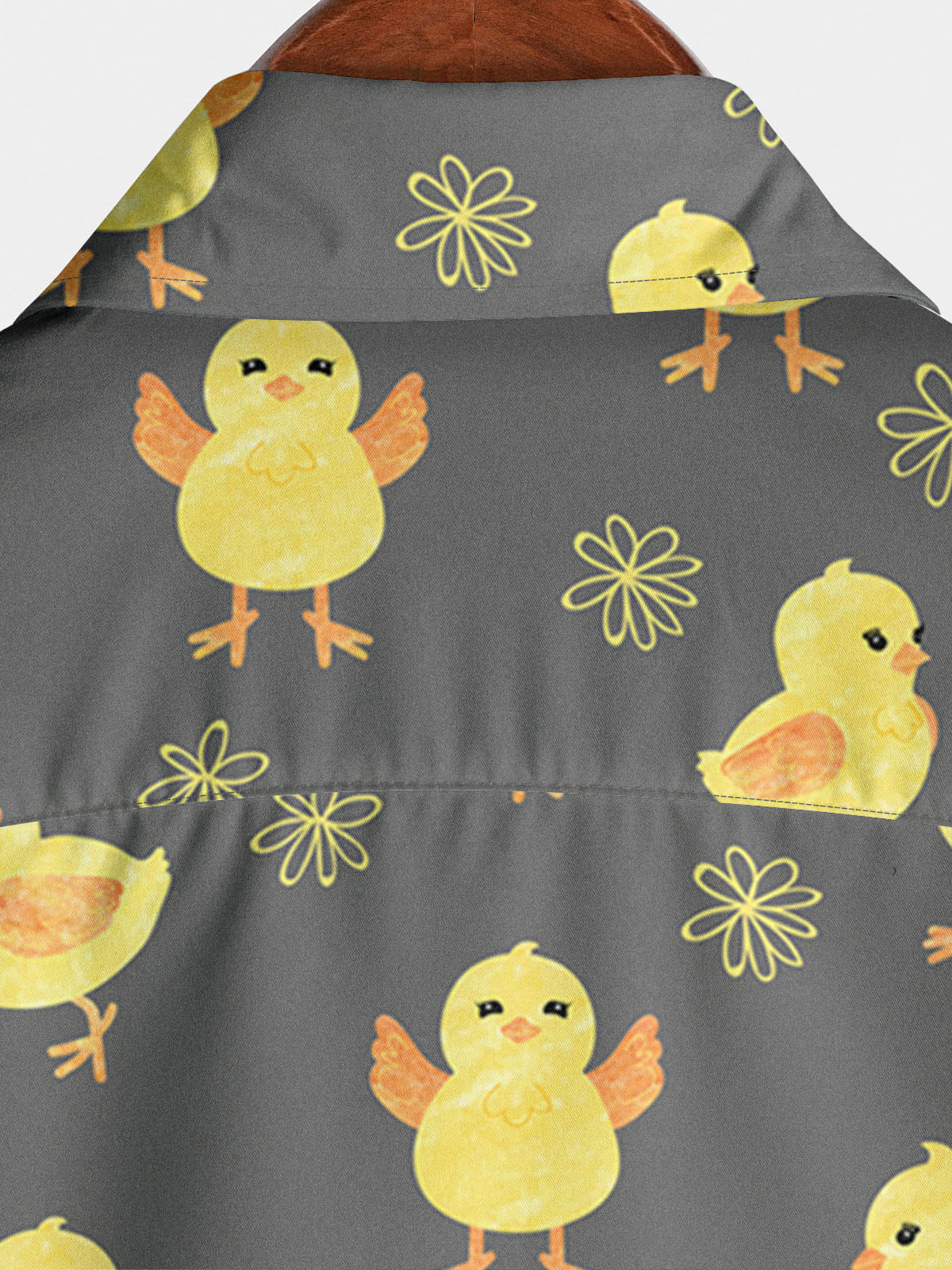 Chemise à manches courtes à imprimé poussins pour hommes