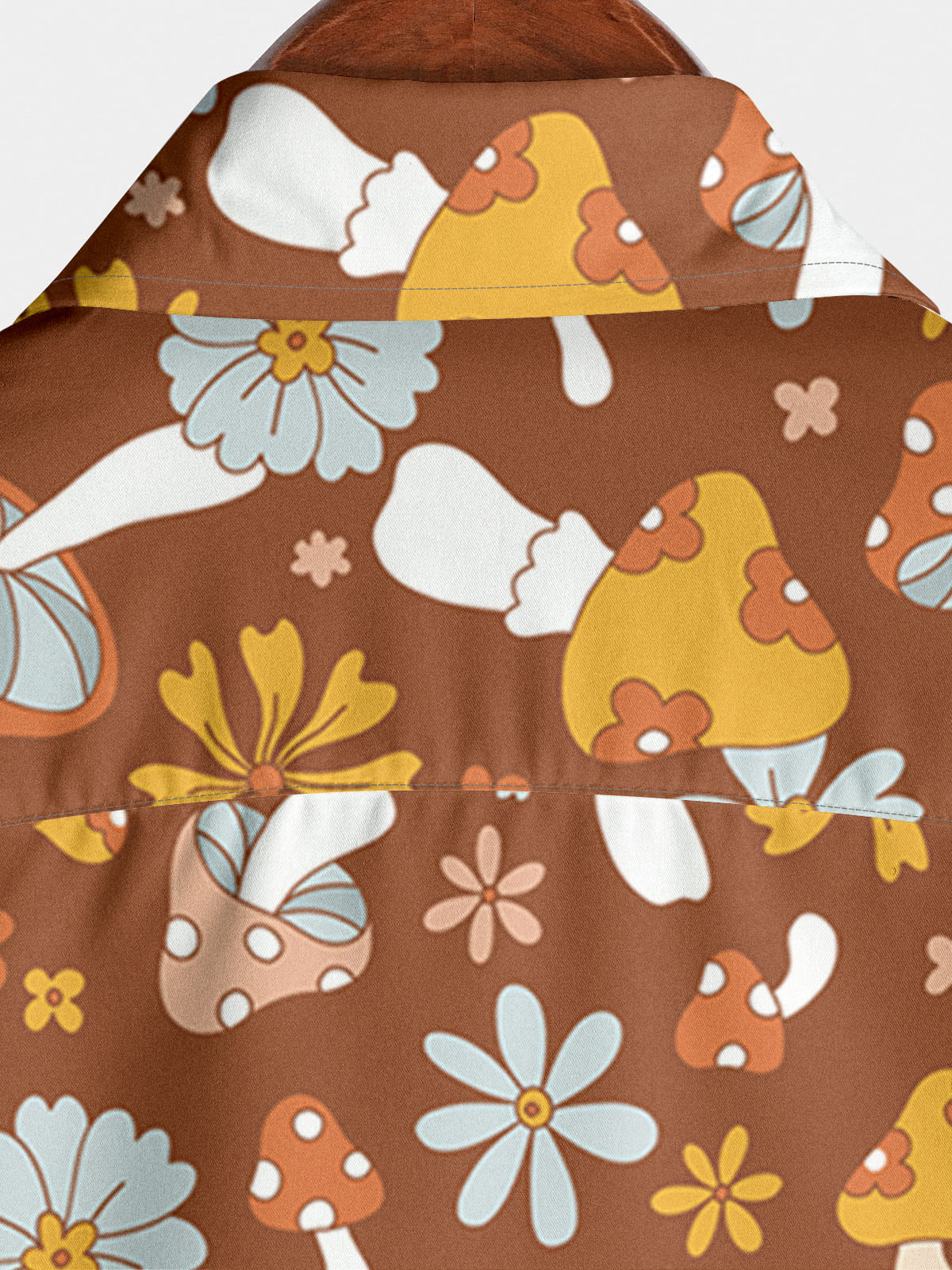 Men's Mushroom Print Short Sleeve Shirt