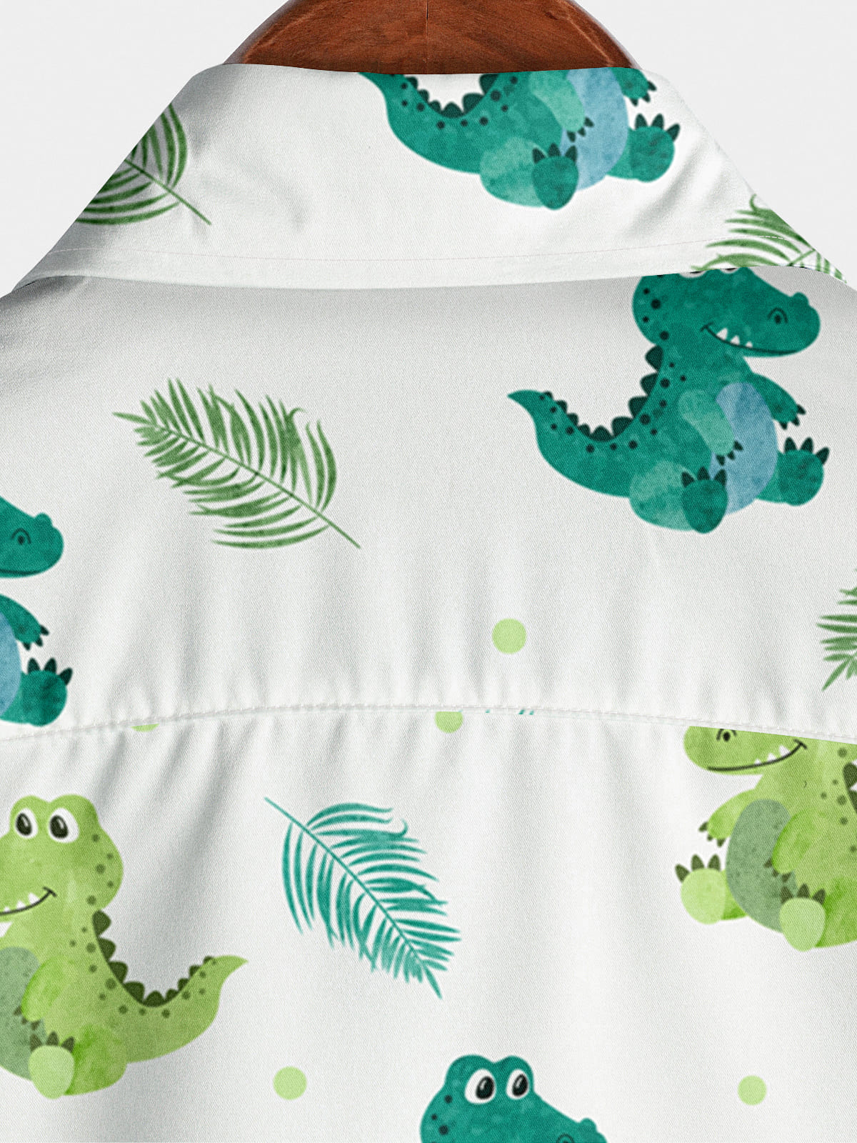 Chemise à manches courtes à imprimé dinosaure pour hommes