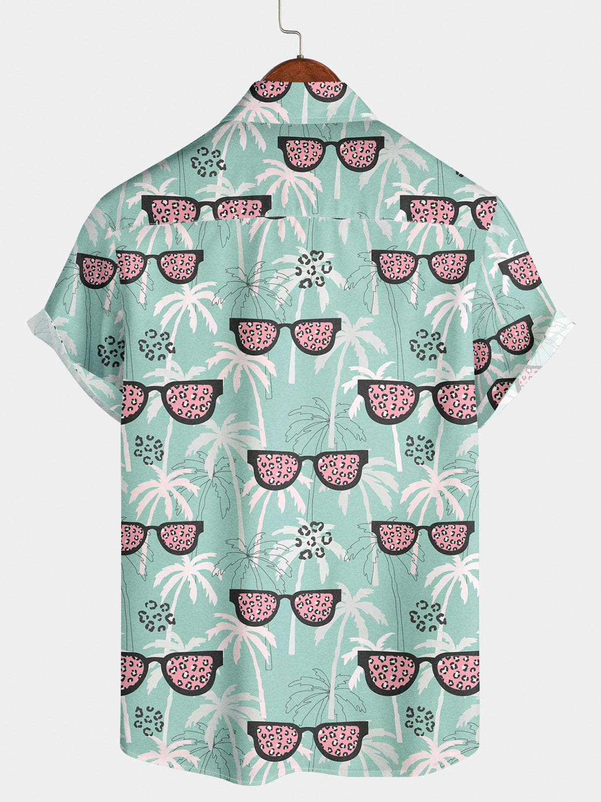 Chemise à manches courtes à imprimé hawaïen pour hommes