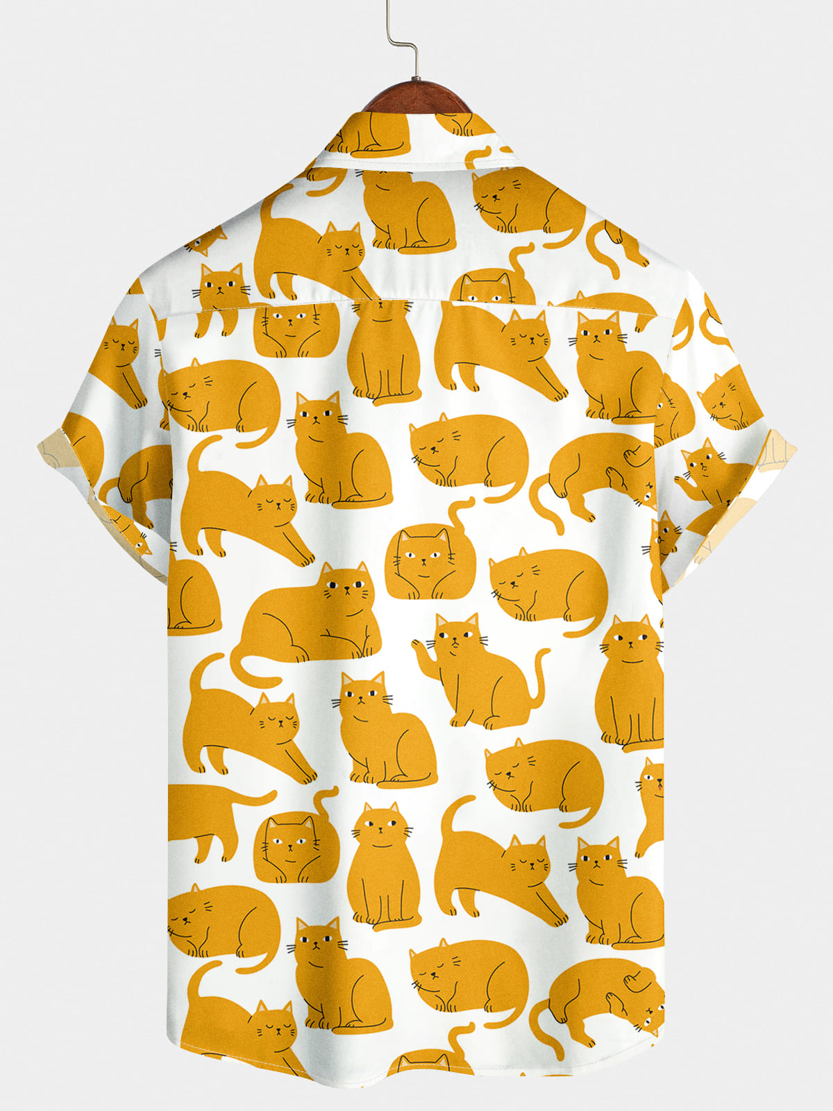 Camicia a maniche corte da uomo Yoga Cat
