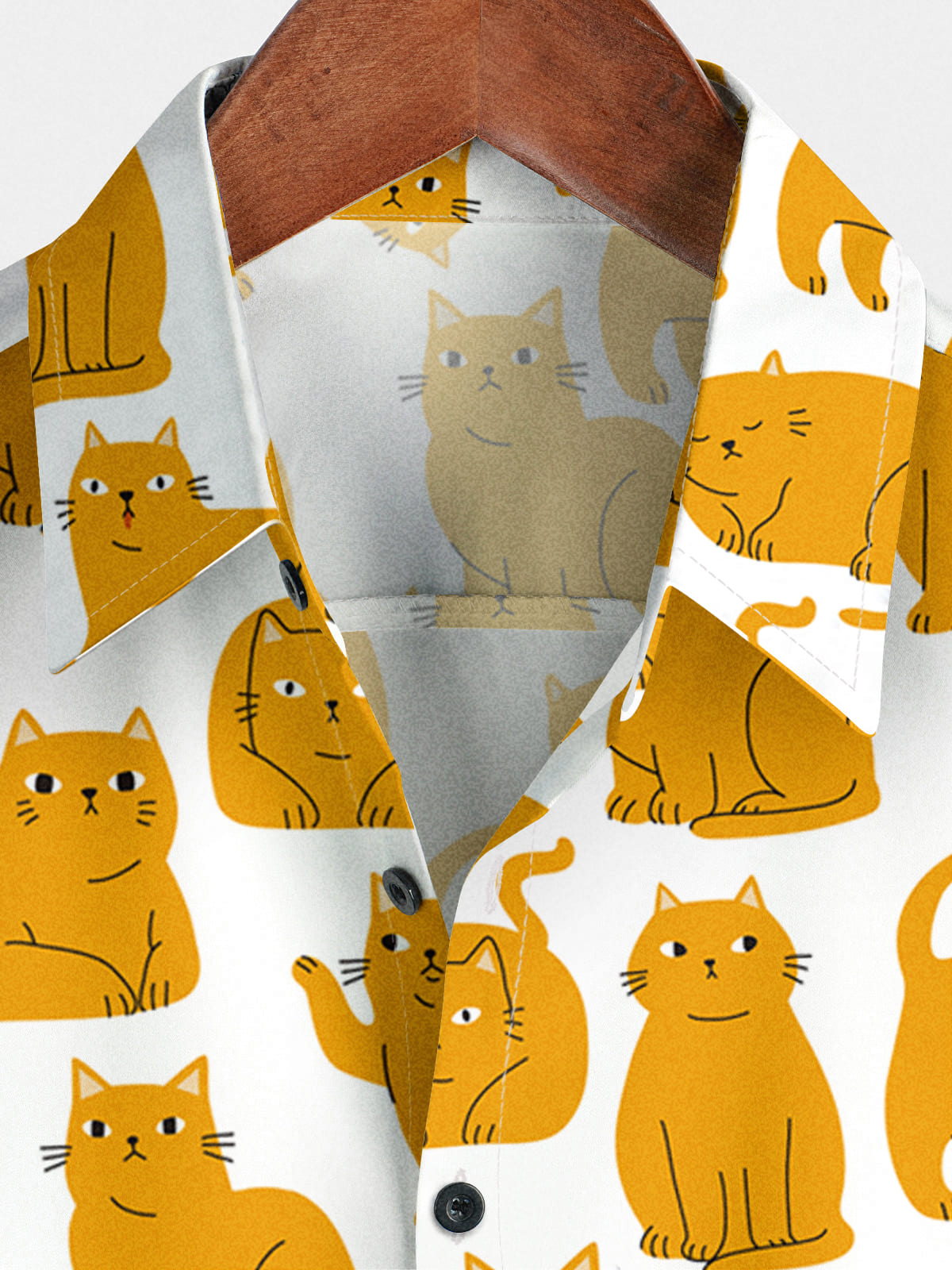 Camicia a maniche corte da uomo Yoga Cat