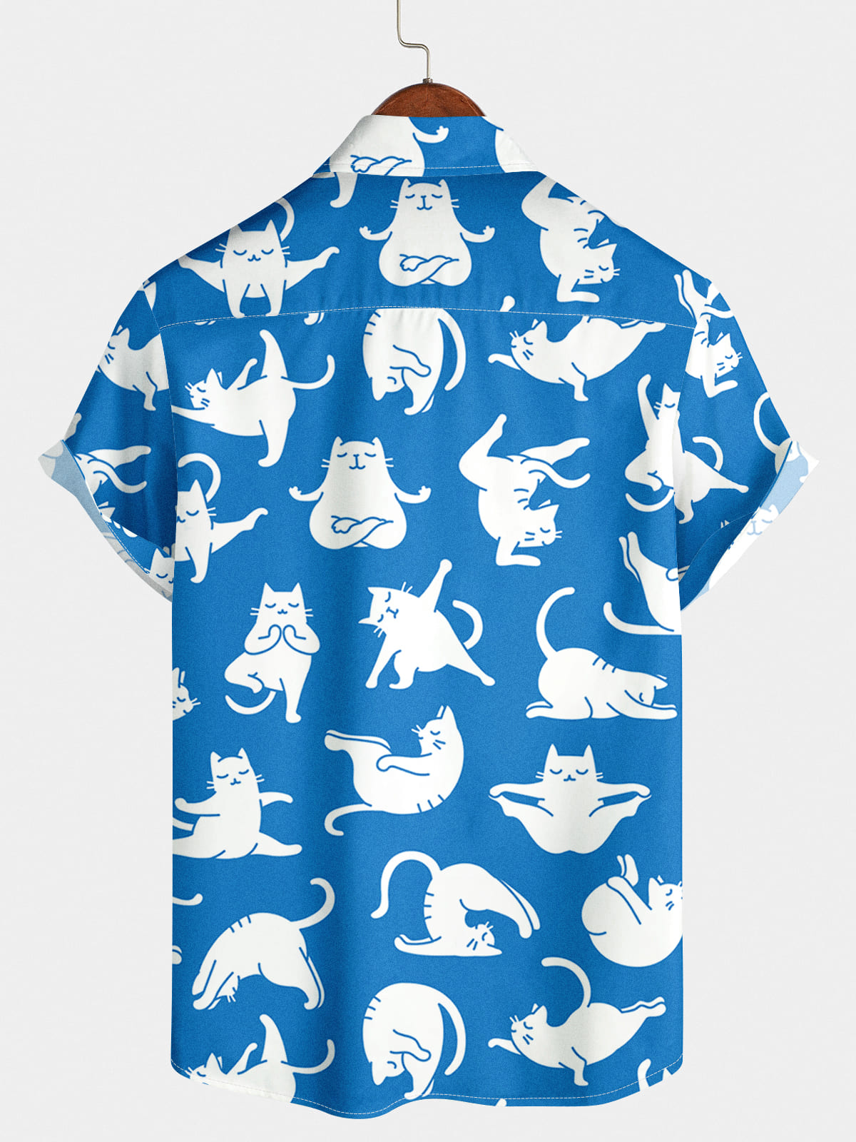 Camicia a maniche corte da uomo Yoga Cat