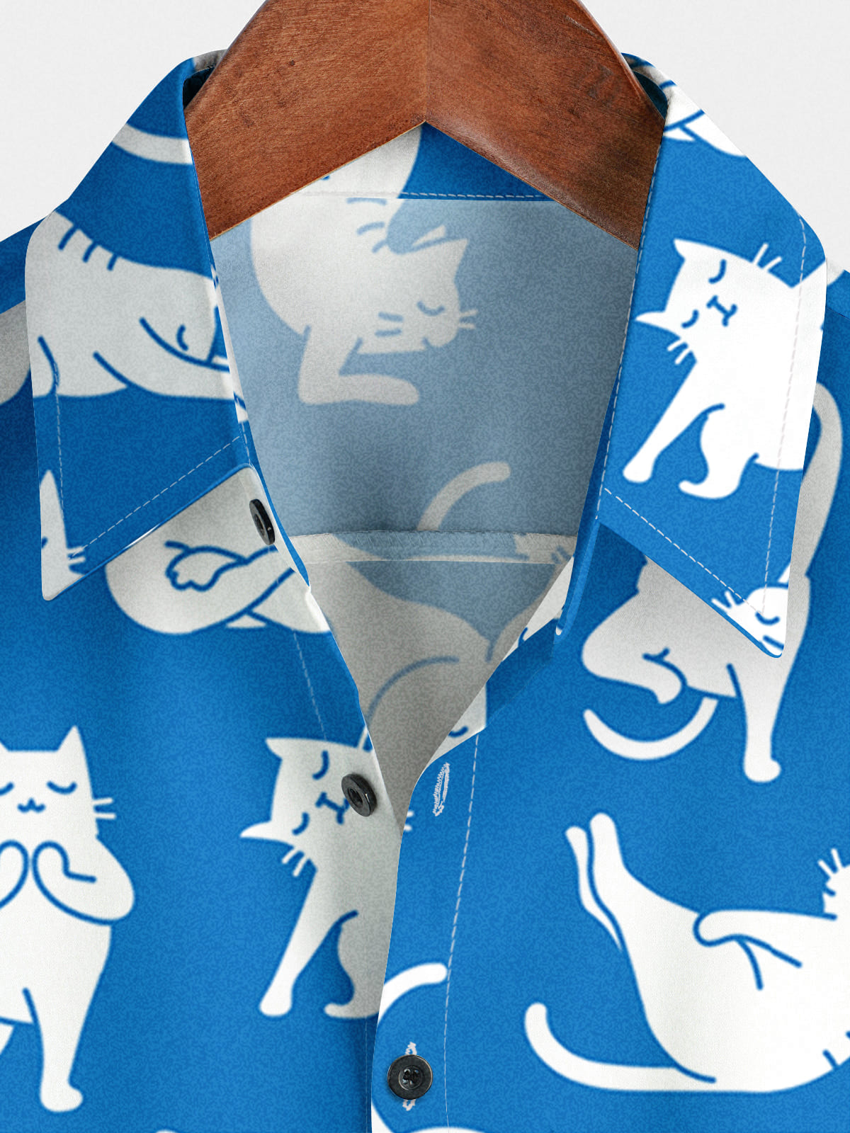 Camicia a maniche corte da uomo Yoga Cat