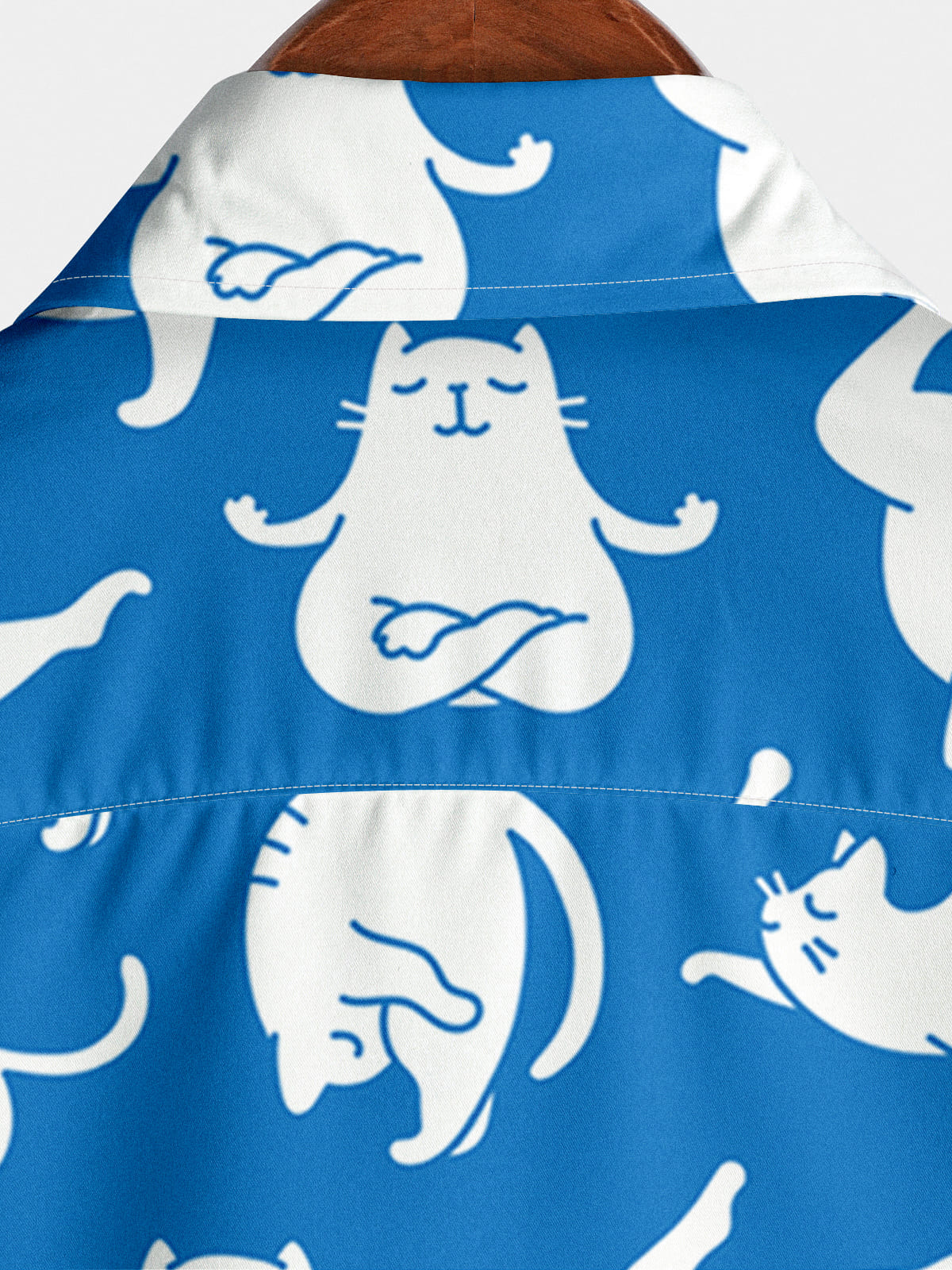 Camicia a maniche corte da uomo Yoga Cat