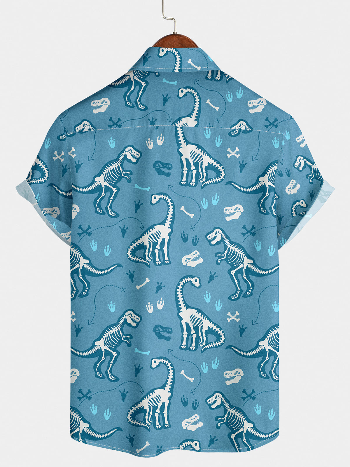 Chemise à manches courtes fossile de dinosaure pour homme