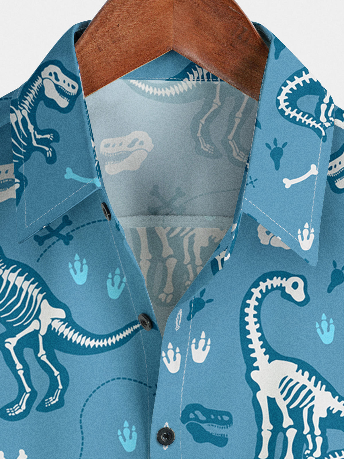 Chemise à manches courtes fossile de dinosaure pour homme