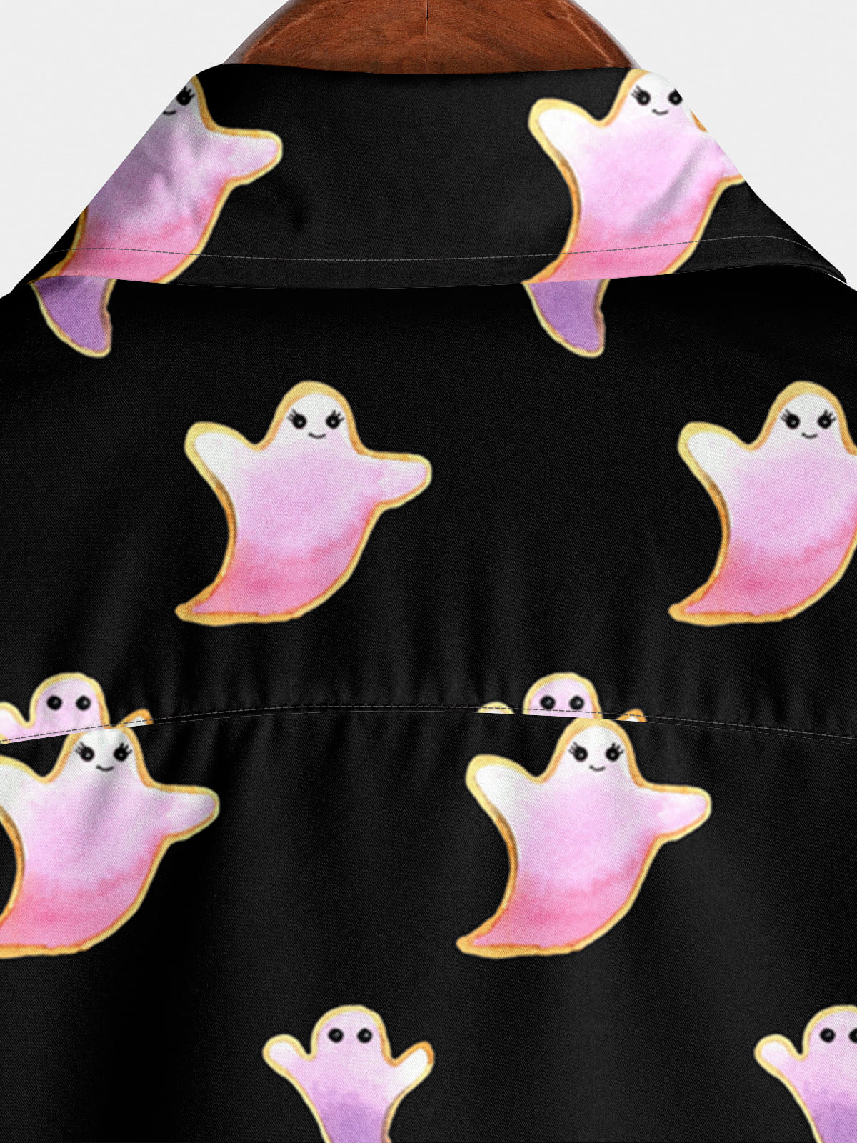 Chemise à manches courtes à imprimé fantôme pour hommes