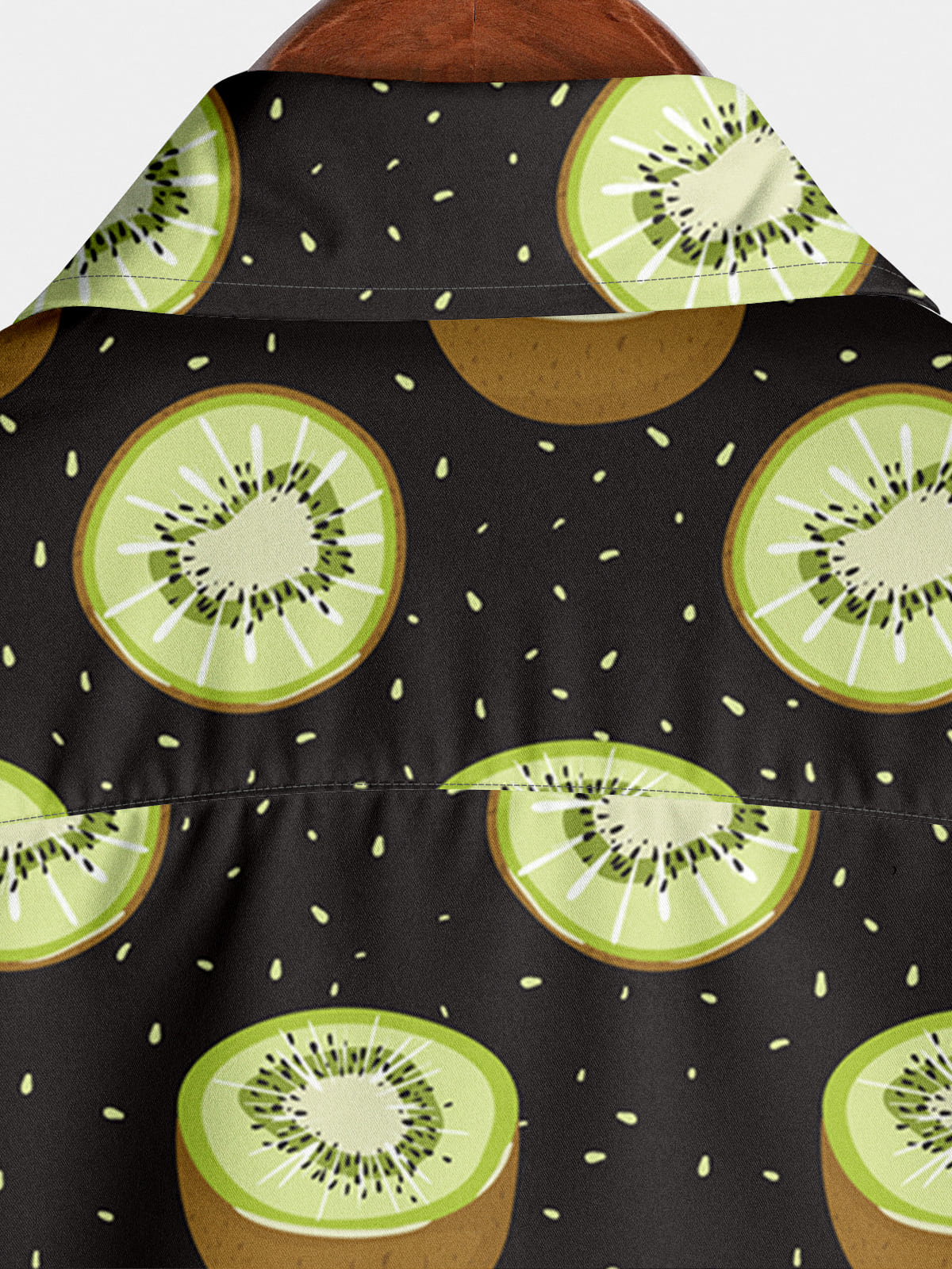 Chemise à manches courtes à imprimé kiwi pour hommes