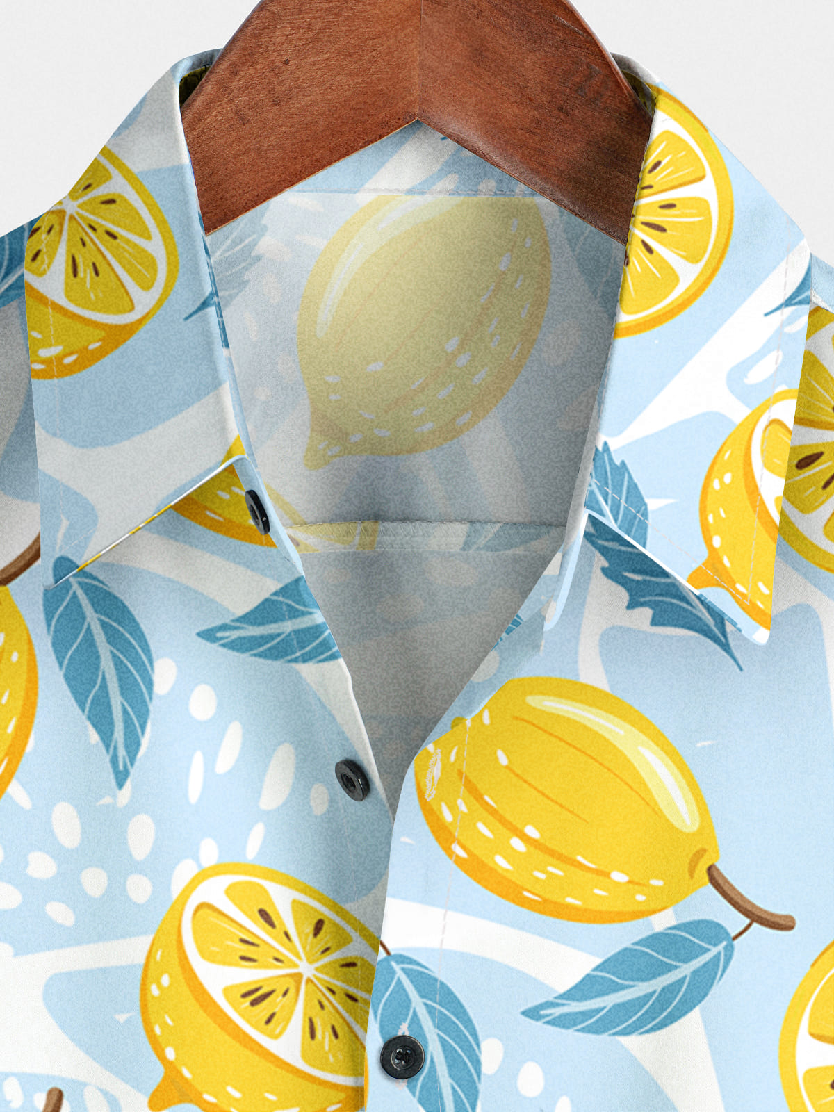 Camicia a maniche corte da uomo con stampa limone