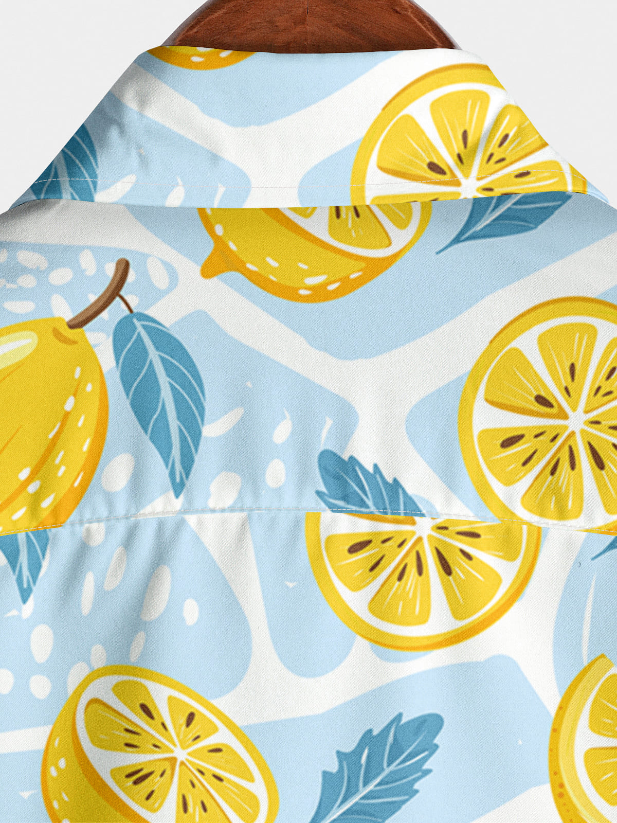 Camicia a maniche corte da uomo con stampa limone