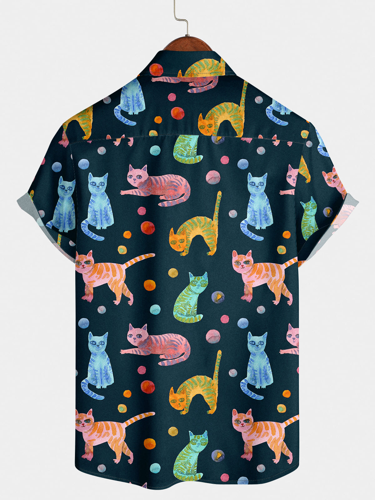 Men's Colorful Print Short Sleeve Shirt