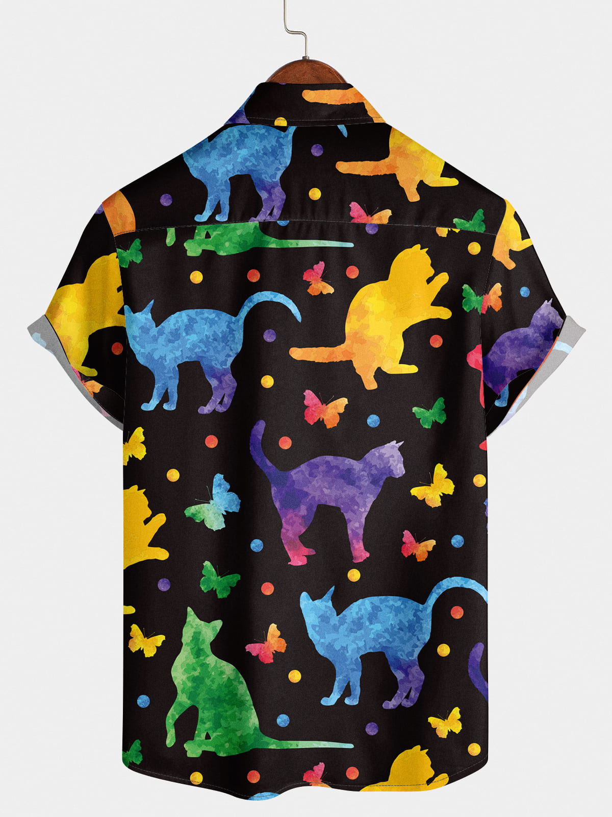 Men's Colorful Print Short Sleeve Shirt