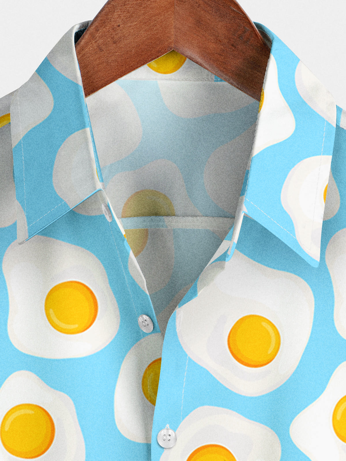 Camicia a maniche corte da uomo con uovo in camicia