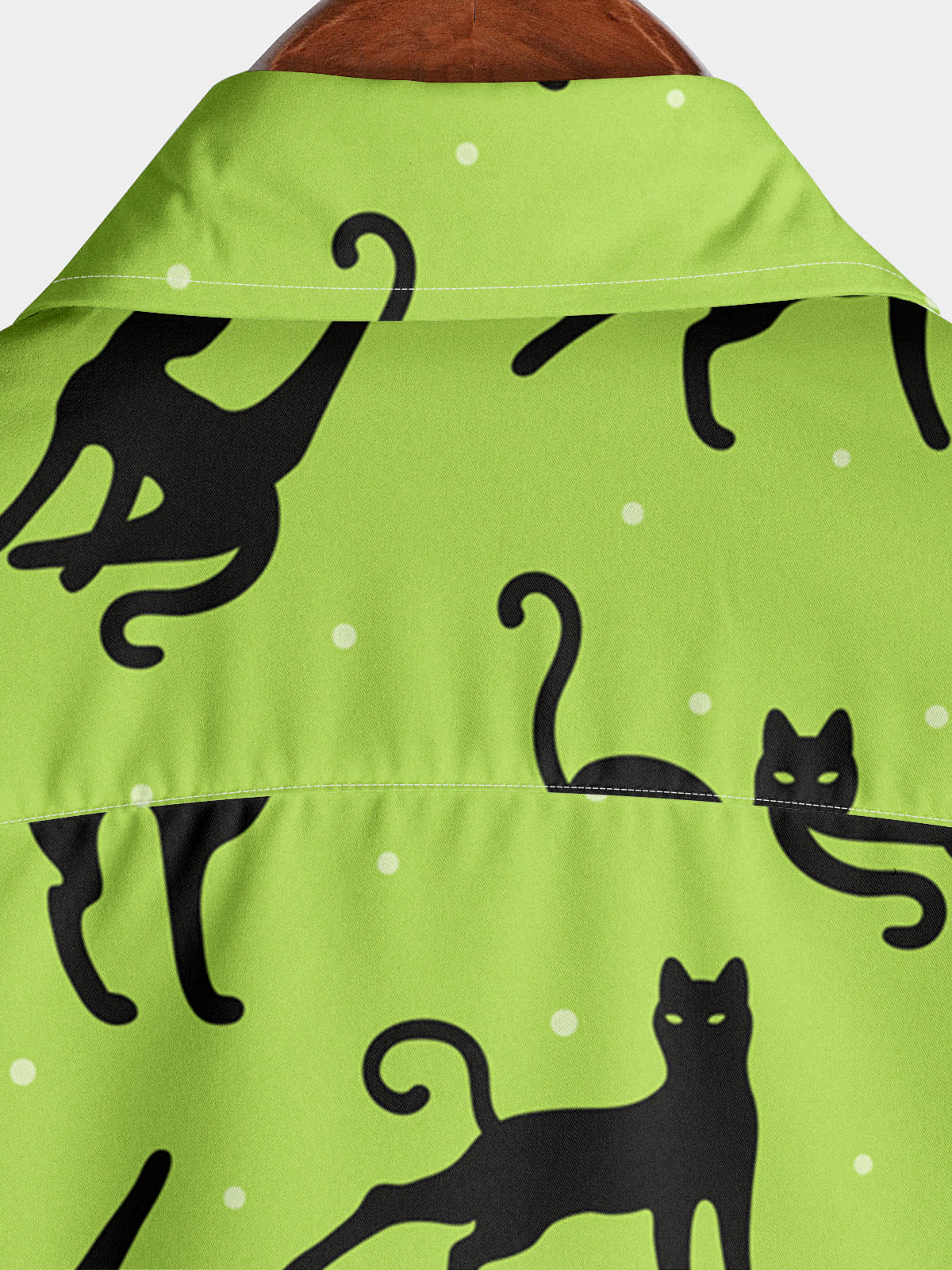 Chemise à manches courtes à imprimé chat pour hommes