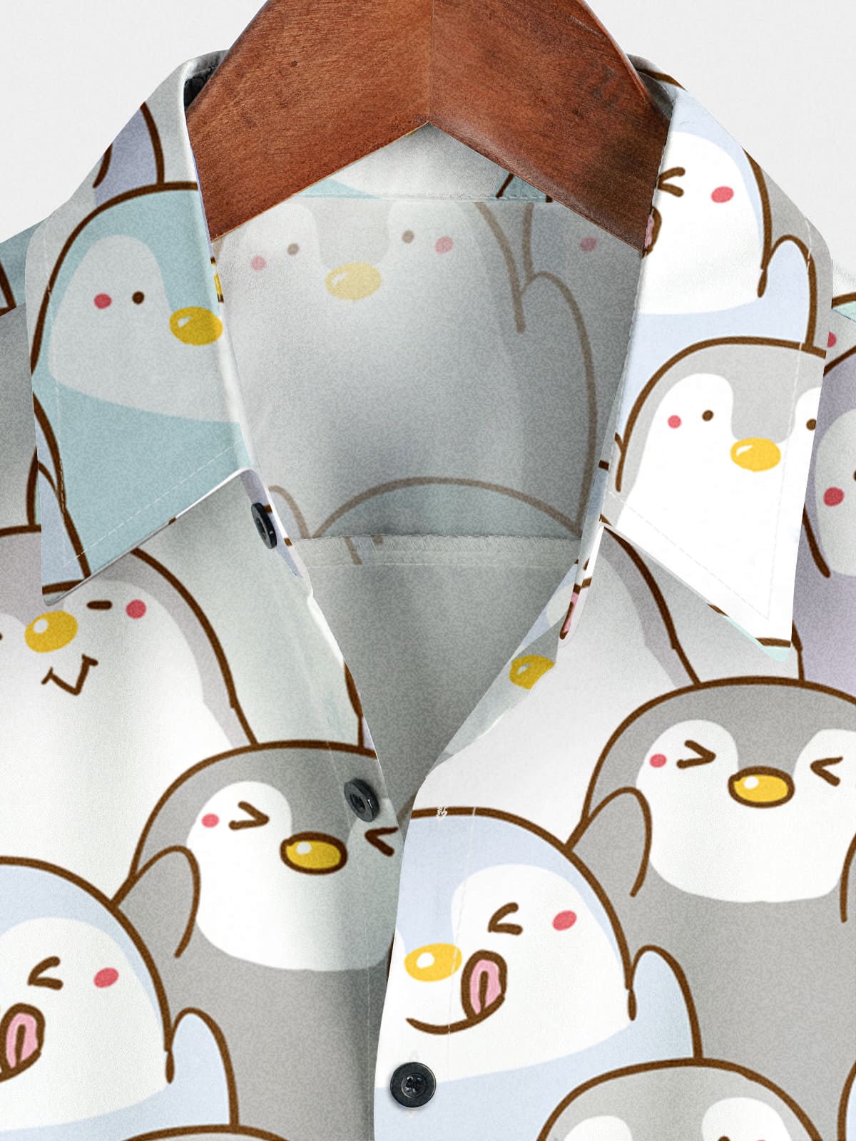 Chemise à manches courtes à imprimé pingouin pour hommes