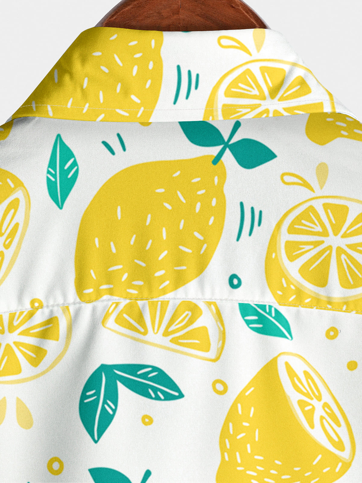 Chemise à manches courtes à imprimé citron pour hommes