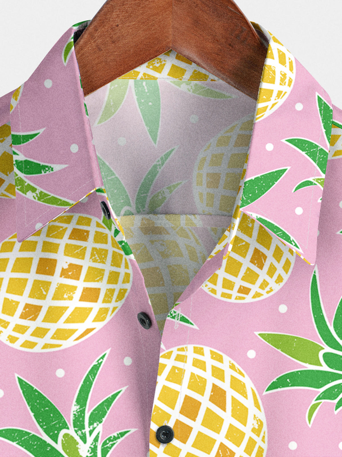 Camicia da uomo a maniche corte con stampa ananas