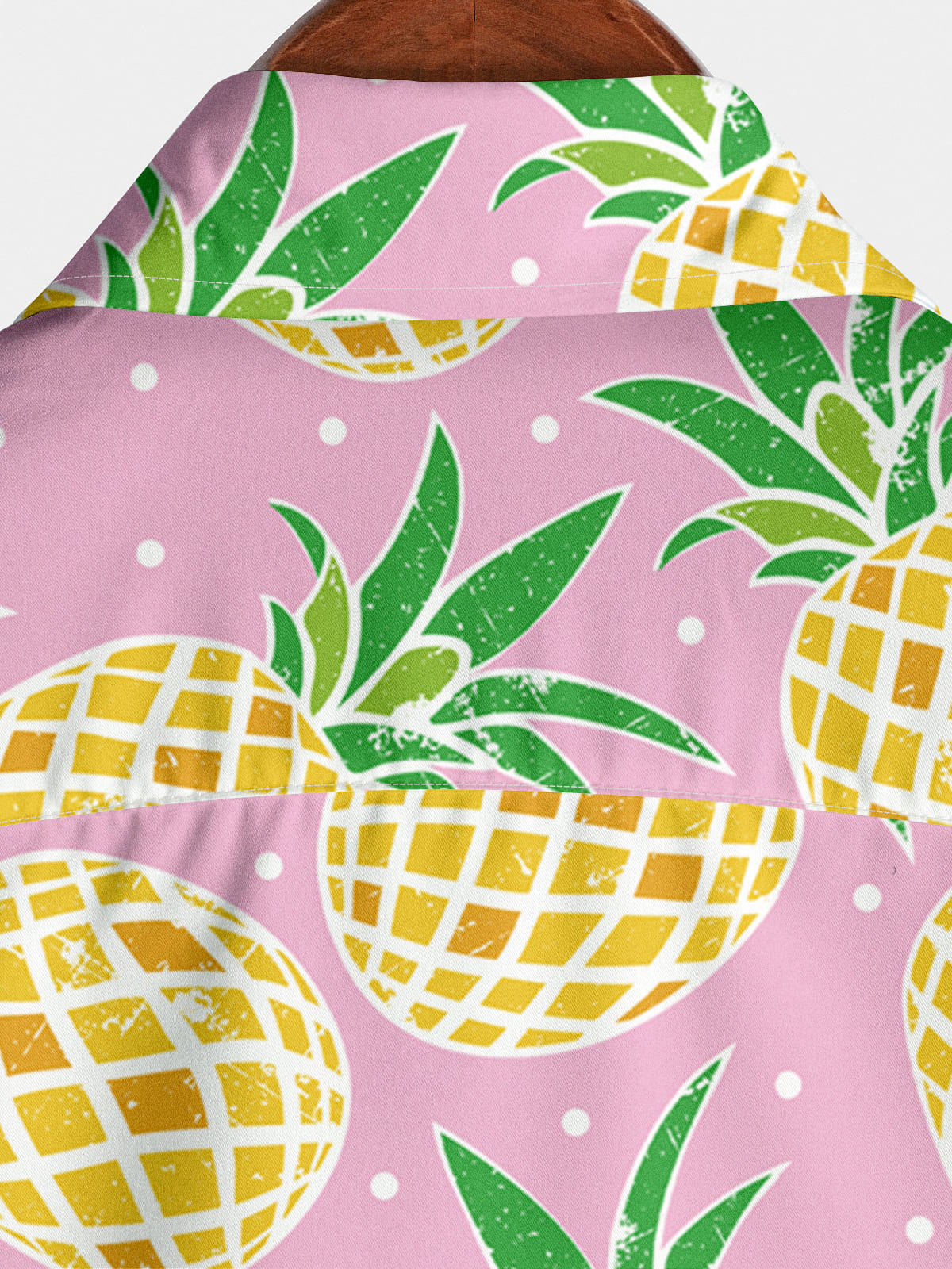 Camicia da uomo a maniche corte con stampa ananas