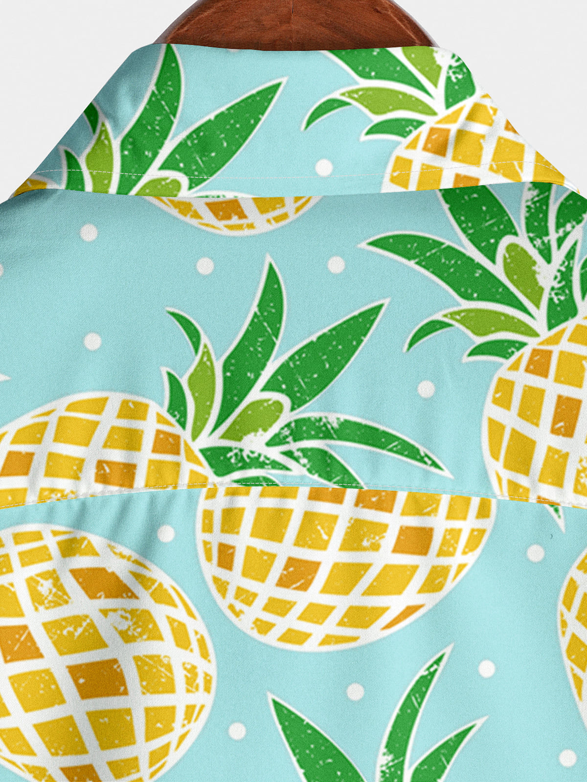 Camicia da uomo a maniche corte con stampa ananas
