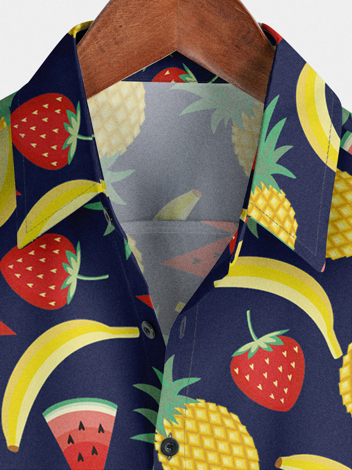 Chemise à manches courtes à imprimé fruits pour hommes
