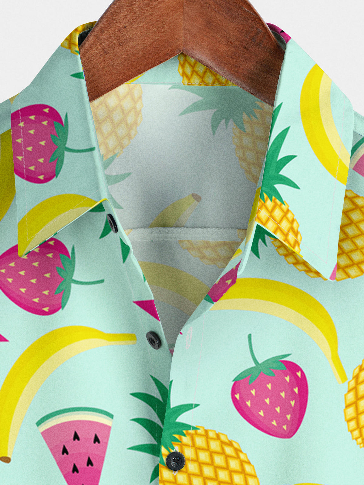 Chemise à manches courtes à imprimé fruits pour hommes