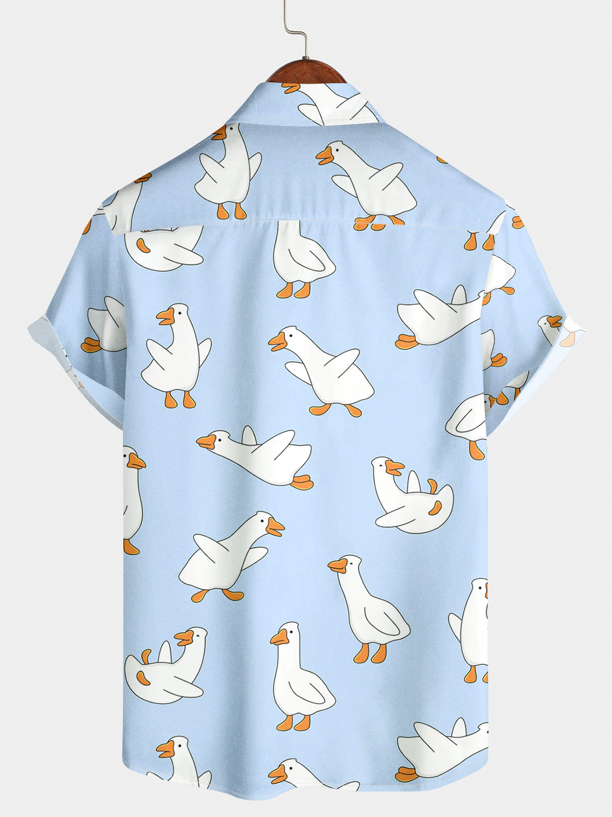 Chemise à manches courtes à imprimé canard pour hommes