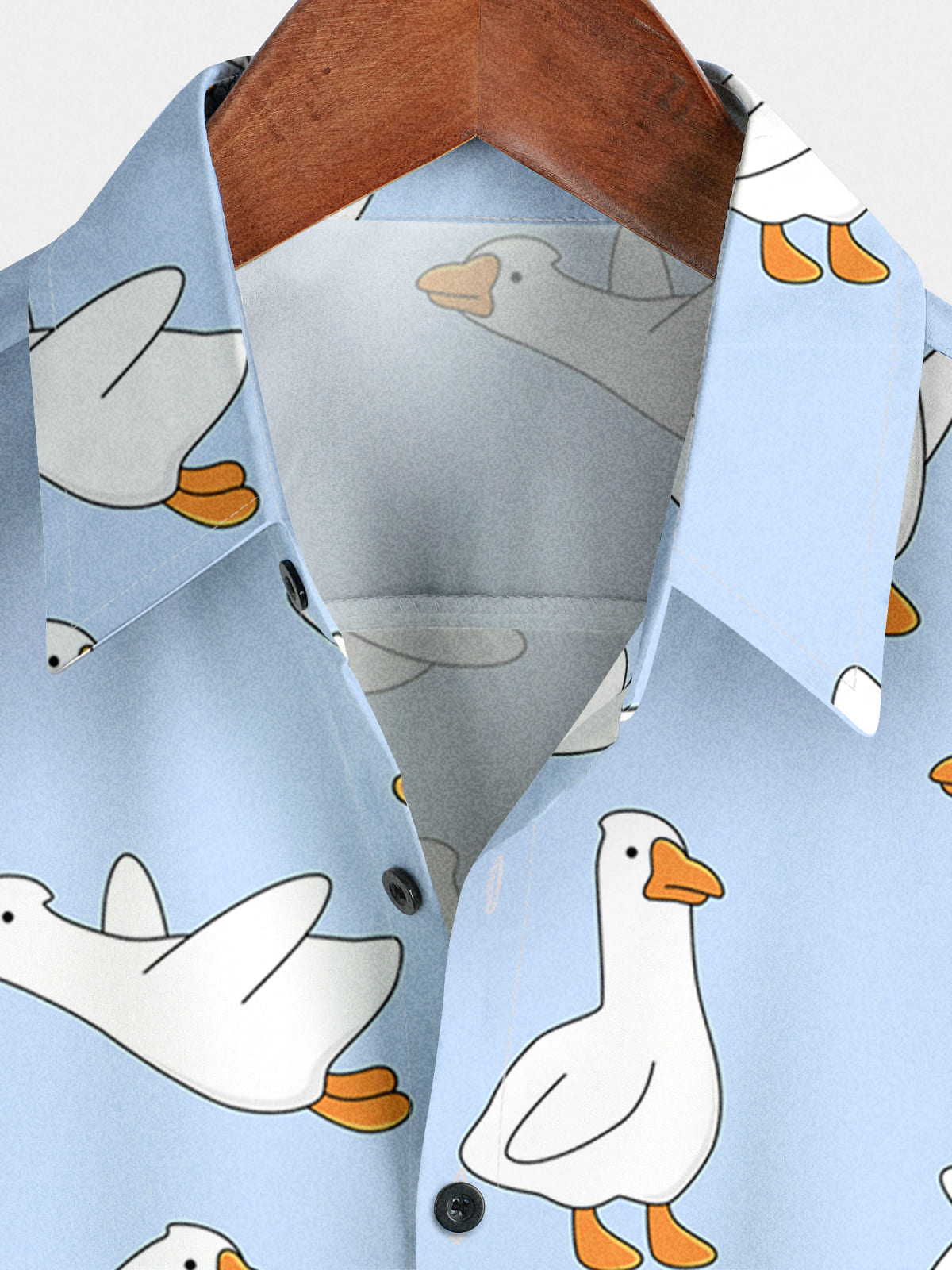 Chemise à manches courtes à imprimé canard pour hommes