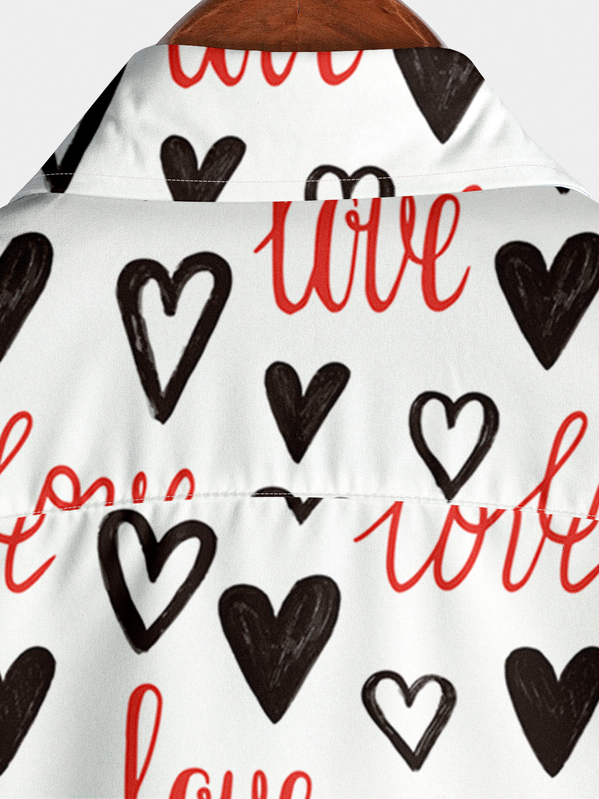 Chemise à manches courtes Love Heart pour hommes