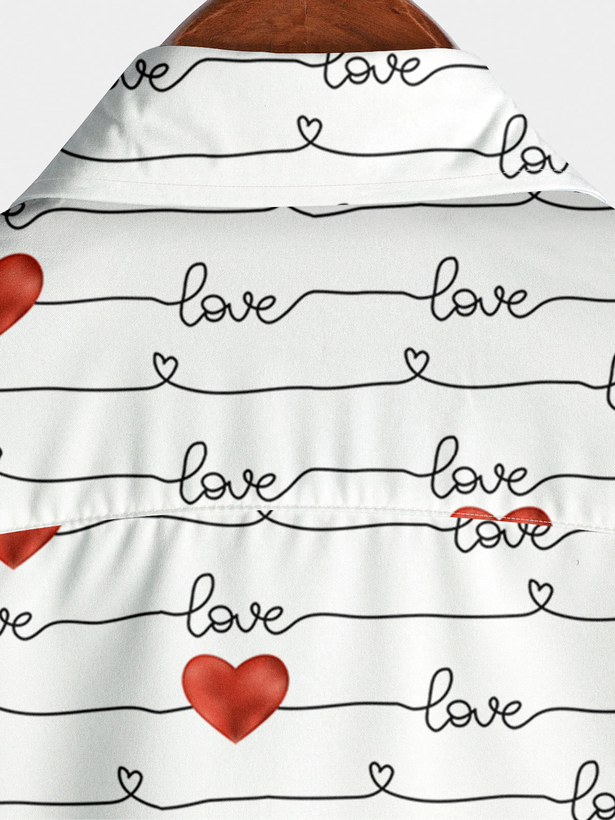 Chemise à manches courtes Love Heart pour hommes