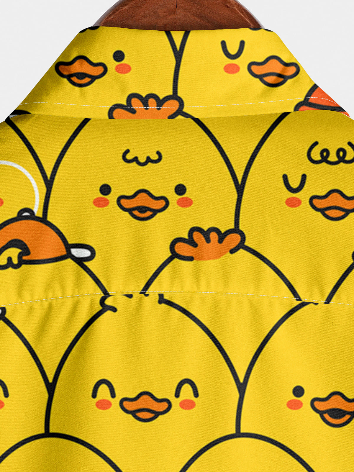 Chemise à manches courtes à imprimé canard dessin animé pour hommes